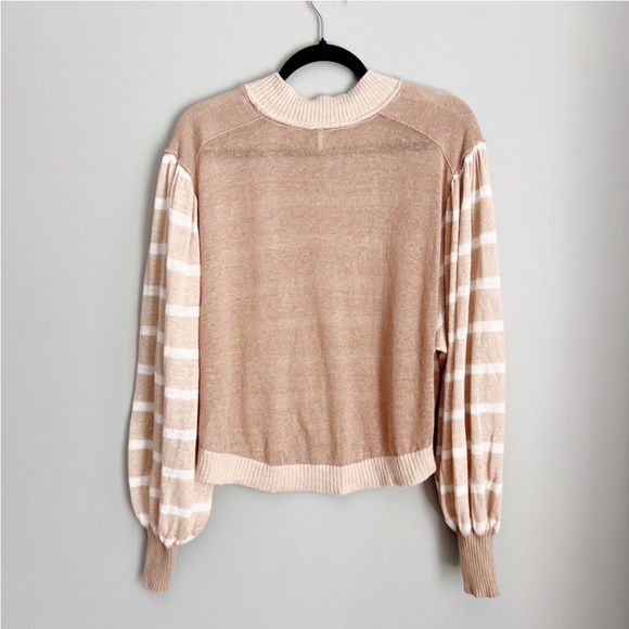 Free People Between The Lines Lightweight Pullover Boho Top Shirt Stripe - Picture 3 of 7